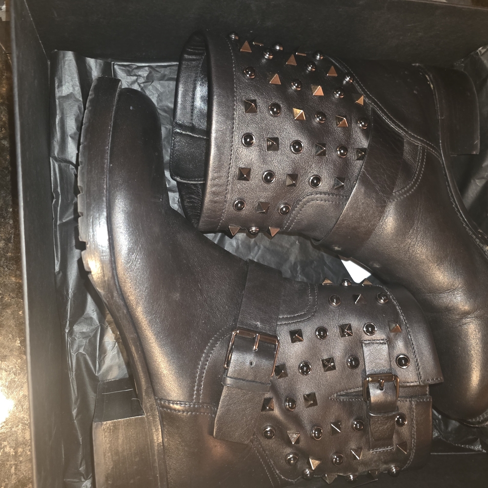 Valentino Rockstud Motorcycle Boot